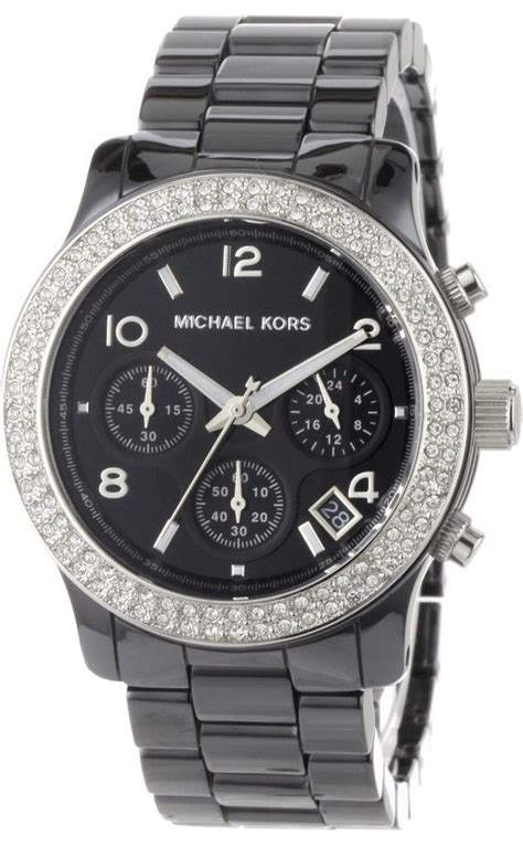 michael kors ceramic glitzy watch|Michael Kors runway watch.